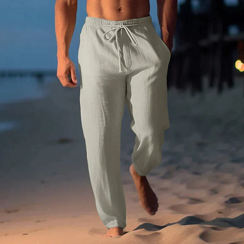 Modische lockere Herren-Leinenhose für den Sommer