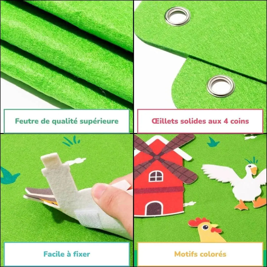 Montessori-Filzboard Bauernhof