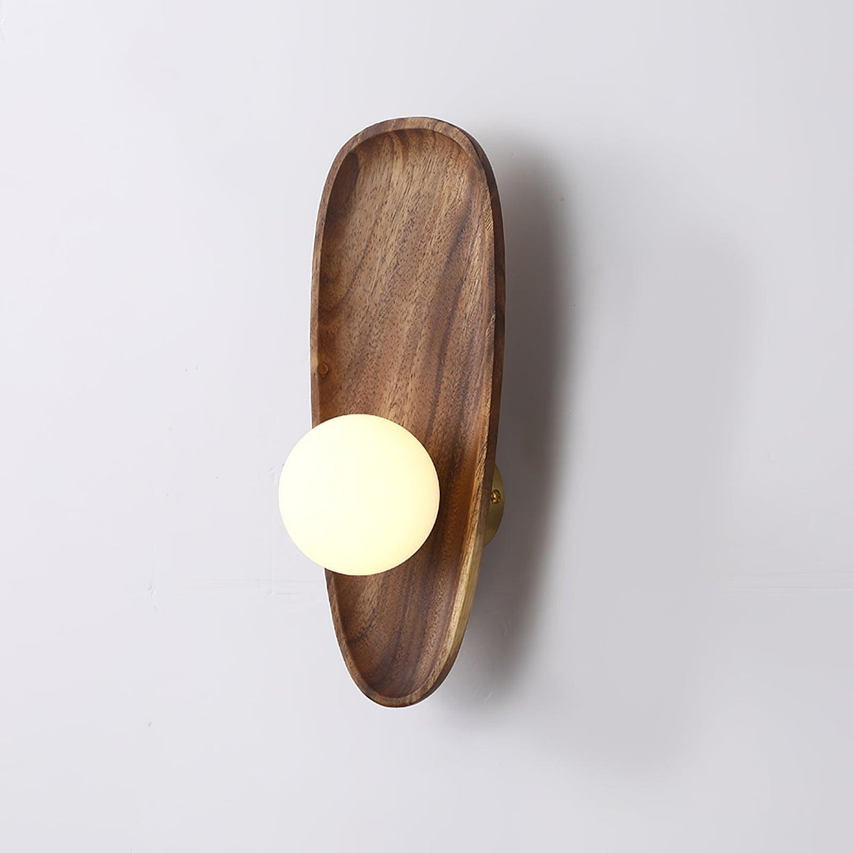 Nordisch-minimalistische LED-Wandleuchte mit Naturholz-Akzent