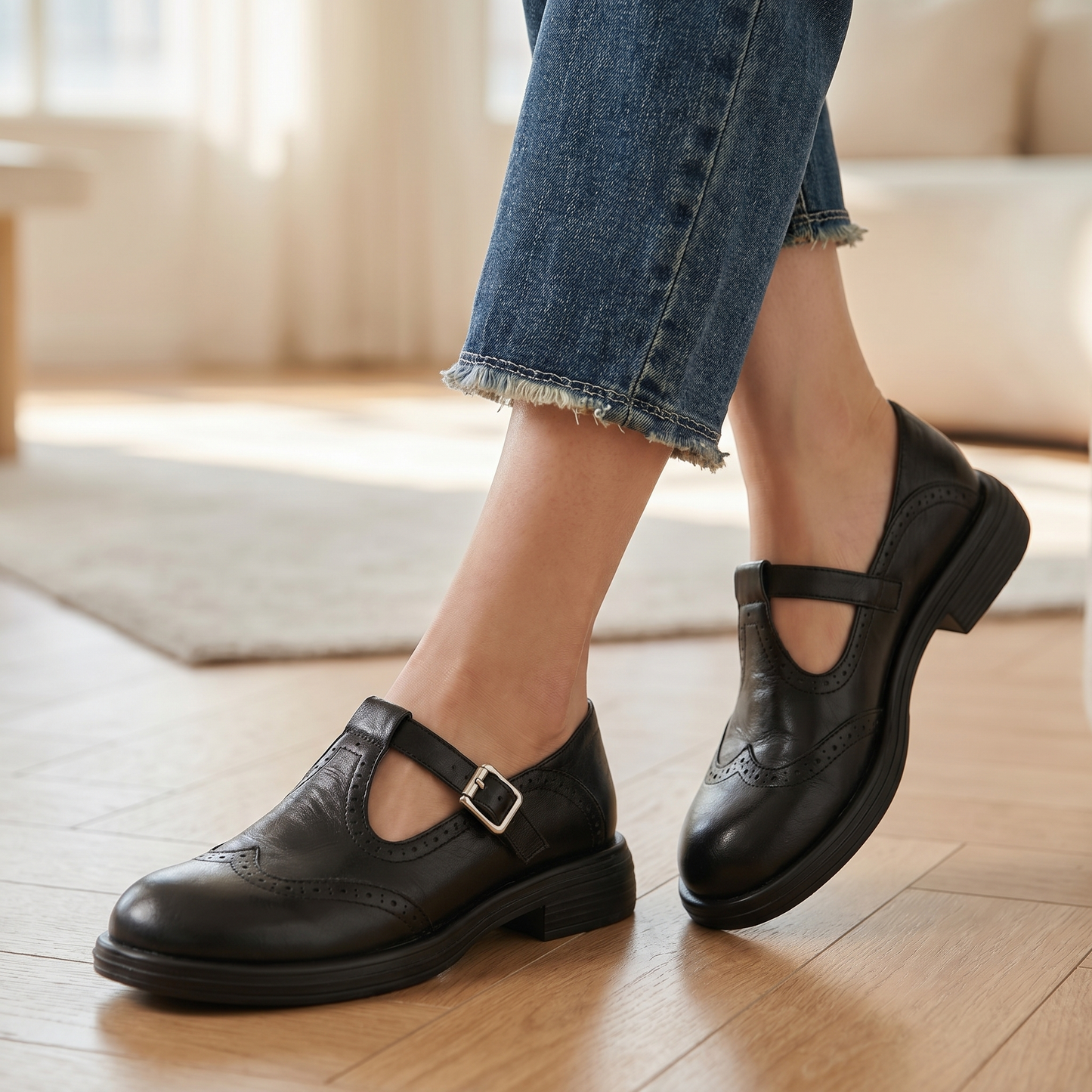 Orthopädische Leder-Mary-Janes für Damen | Bequeme Schuhe für den ganzen Tag