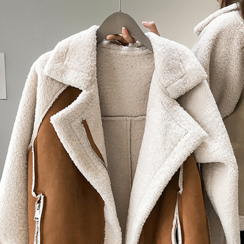 Oversized Sherpa-Jacke für Damen