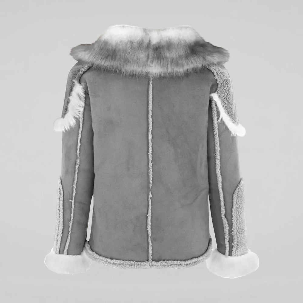 Oversized-Wintermantel für Herren mit dickem Kragen