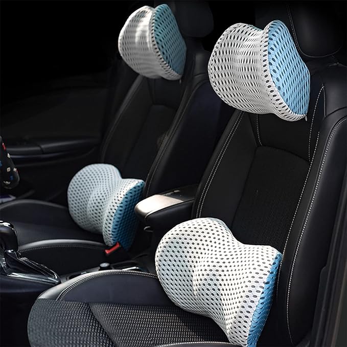 Premium-Lendenwirbelstützkissen – Ergonomische Rückenstütze aus Memory-Schaum für Büro, Auto & Zuhause