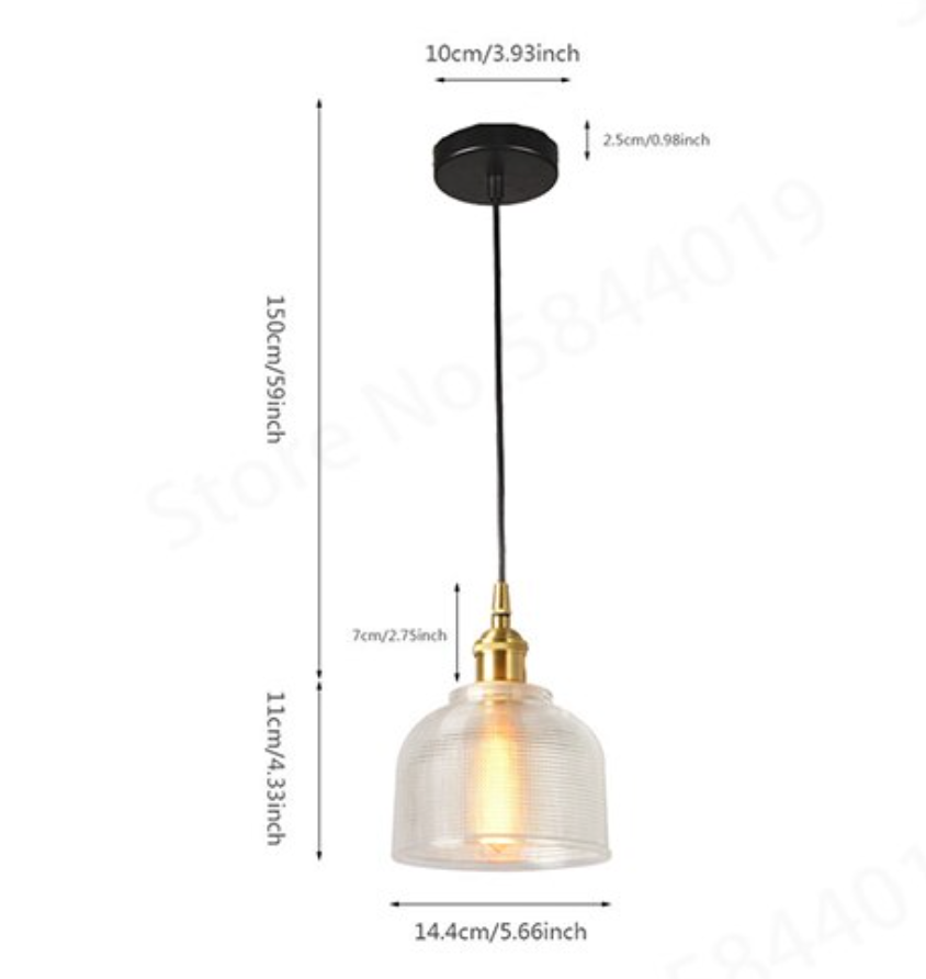 Retro-Glas-Pendelleuchte im europäischen Vintage-Design