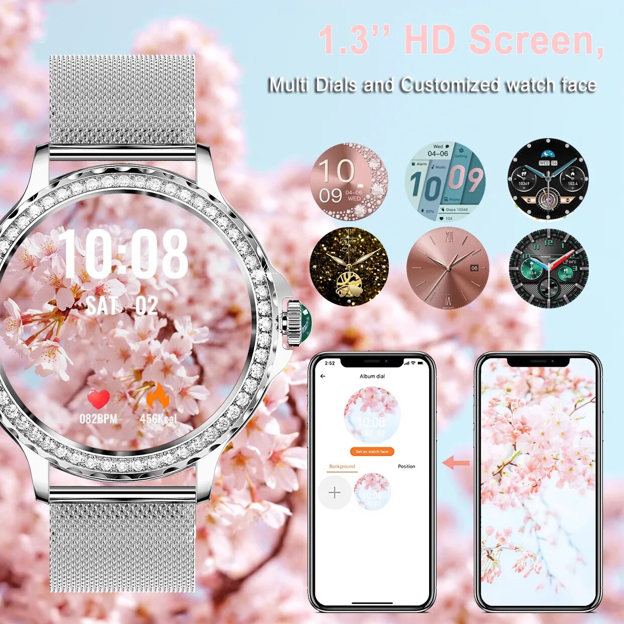 Schöne Multifunktions-Smartwatch für Damen