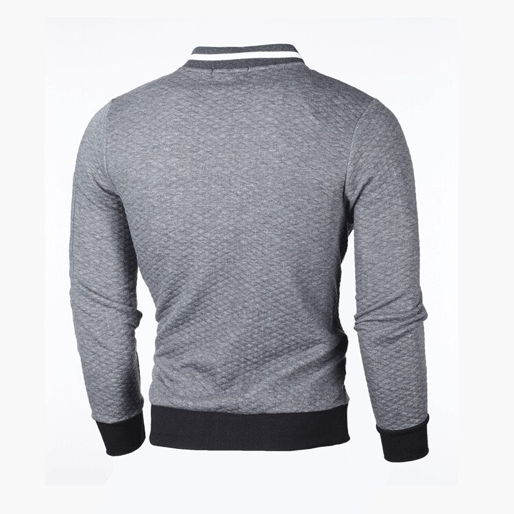 Sportliche Slim-Fit-Strickjacke mit Karo-Muster für Herren