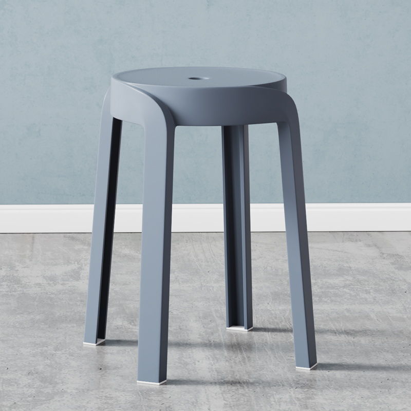 Stapelbarer runder PP-Hocker im modernen skandinavischen Design fürs Wohnzimmer