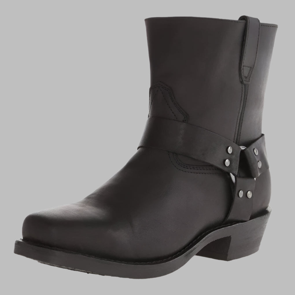 Strapazierfähige Harness-Boots aus Leder