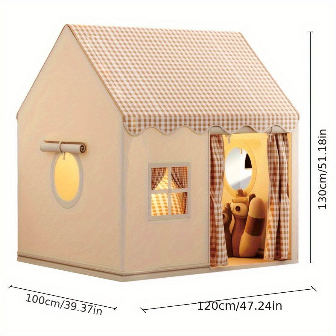 Süßes Indoor-Spielhaus für stundenlangen Spielspaß
