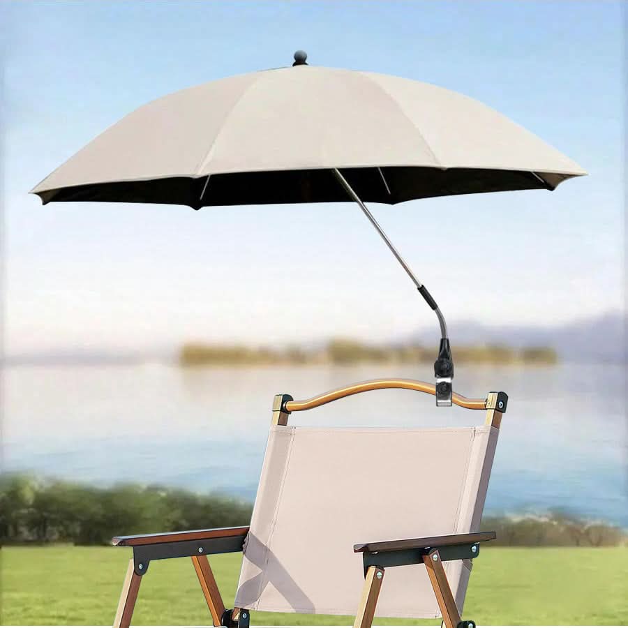 Tragbarer Sonnenschirm mit 360°-Rotation und UV-beständigem Gewebe – Ideal für Strand und Camping