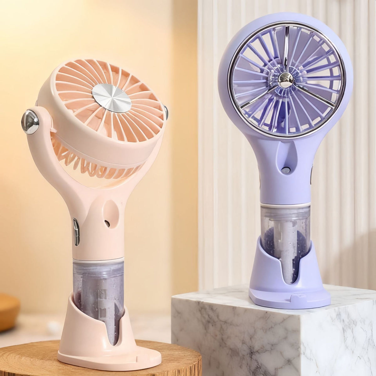 Tragbarer Unisex-Sprüh-Handventilator mit USB-Ladefunktion und ergonomischem Design