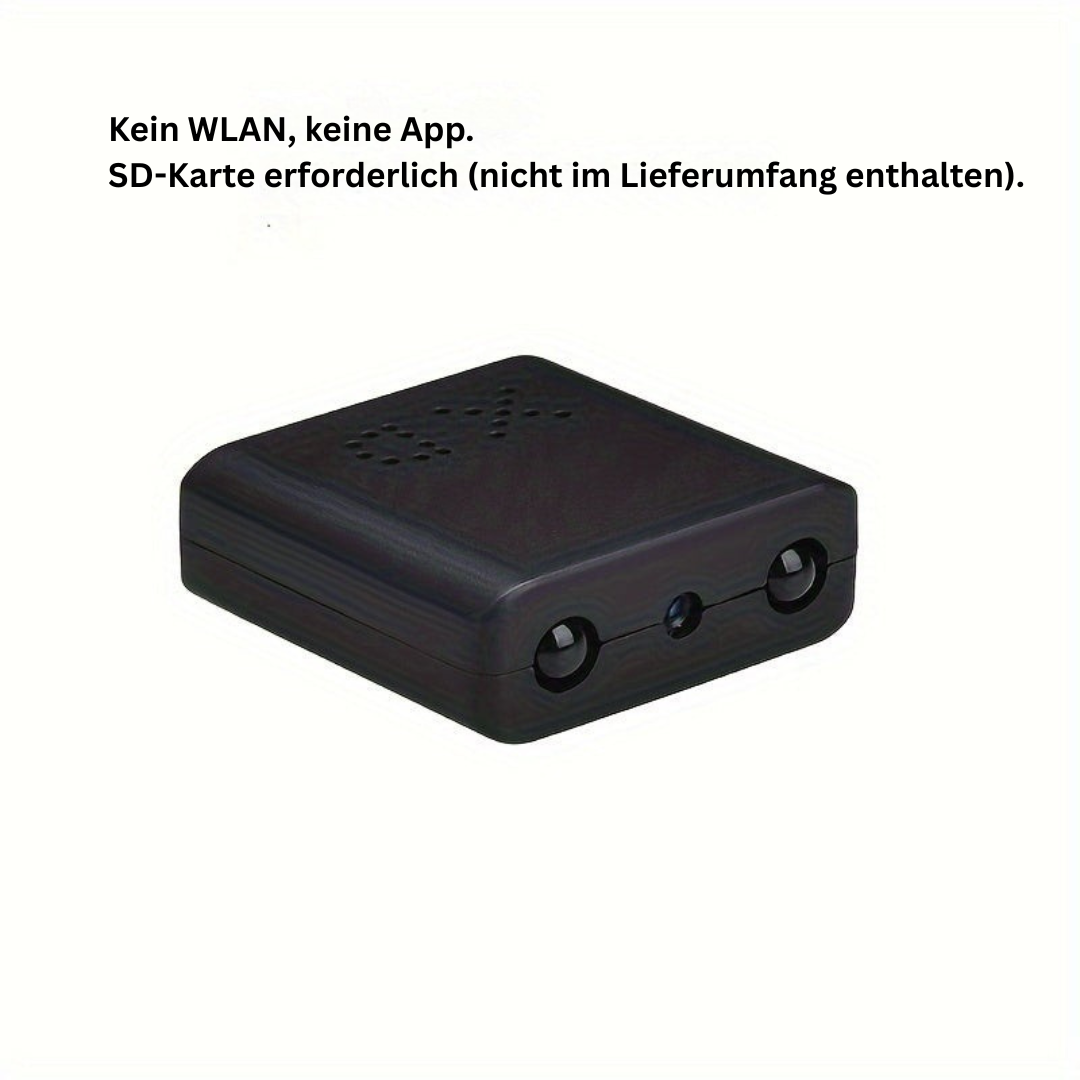 Ultrakompakte Full-HD-Minikamera – Nachtsicht & Bewegungserkennung