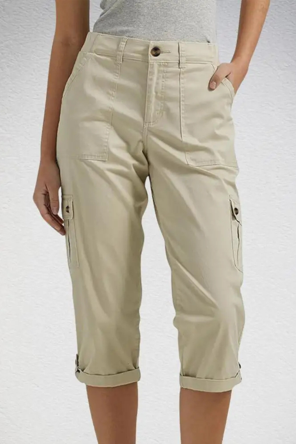 Verkürzte Damen-Cargohose