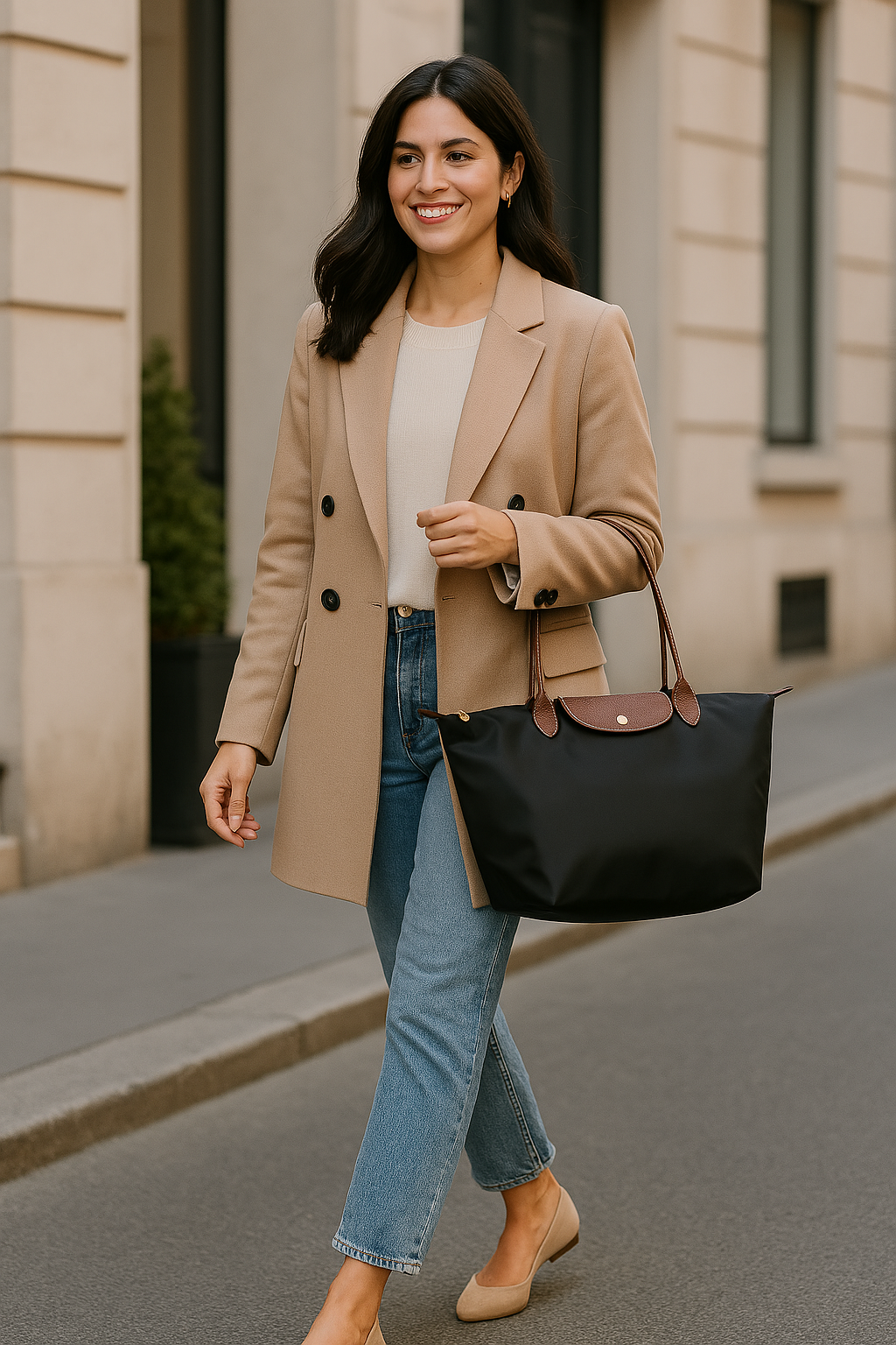 Vielseitige Handtasche aus Kunstleder mit eleganter Oberfläche
