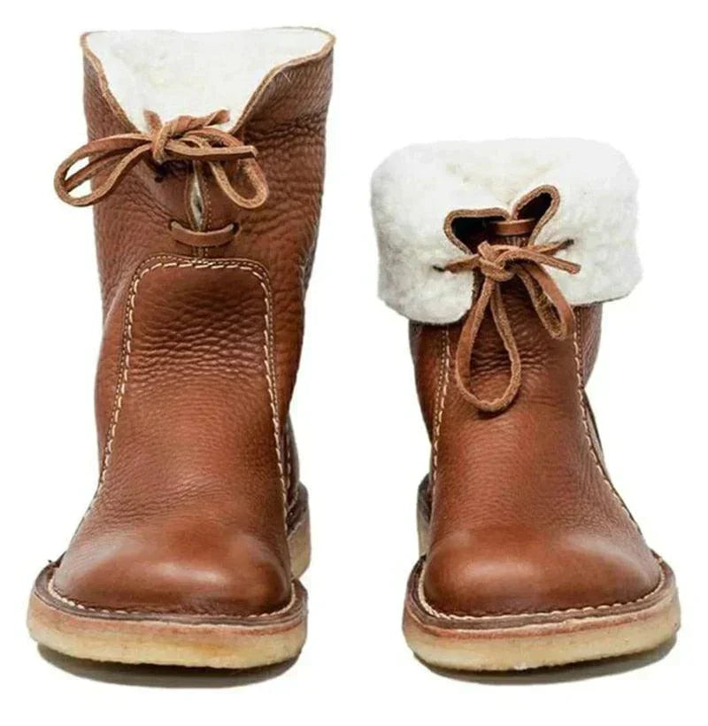 Wasserdichte Damen-Winterstiefel mit Fleece- und Wollfutter