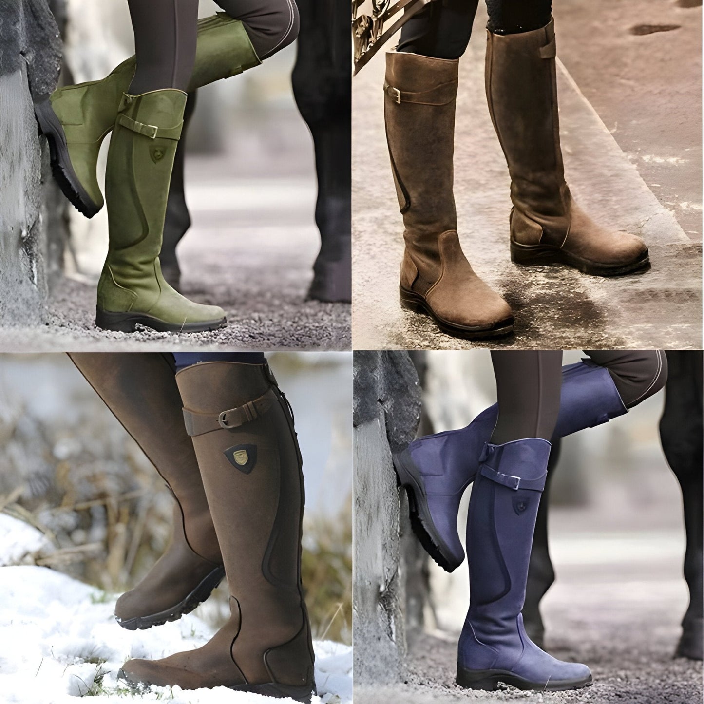 Wasserdichte kniehohe Damenstiefel mit rutschfester Sohle