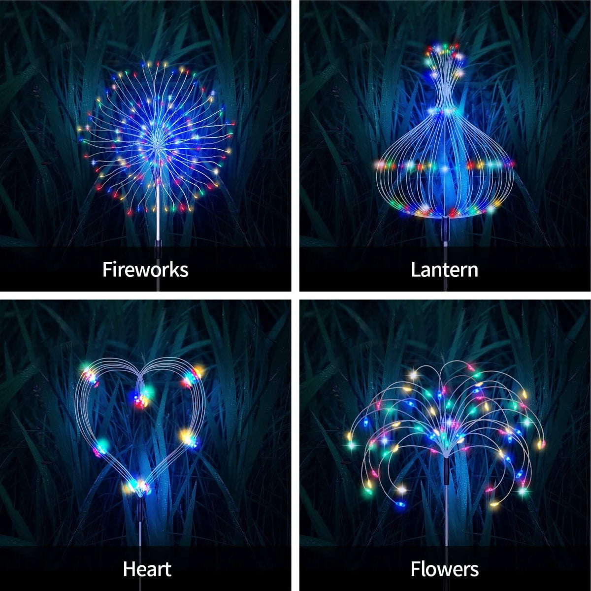 Wasserdichte Solar-Gartenfeuerwerk-Lampe
