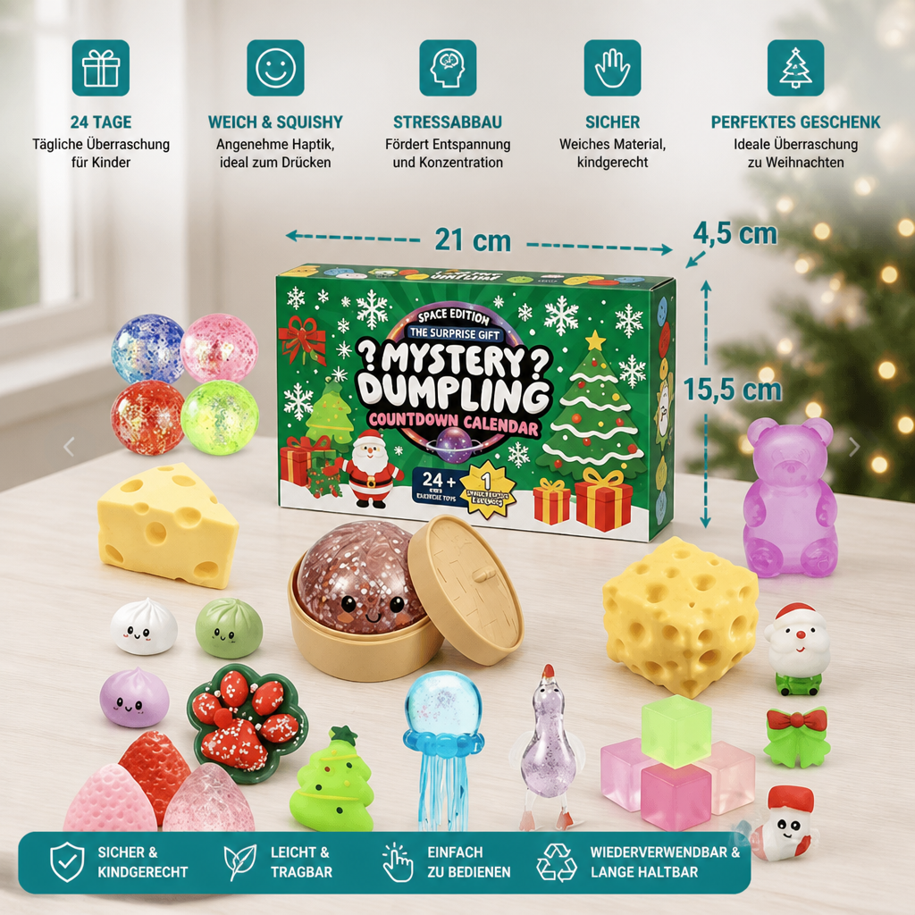 Weicher Weihnachtsadventskalender für Kinder – 24 Tage voller Überraschungen
