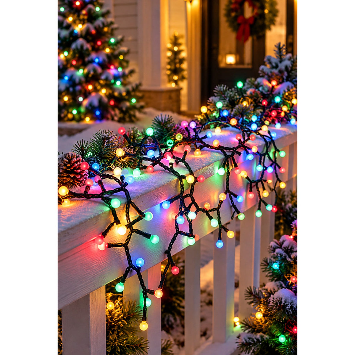 Weihnachtsbeleuchtung – Lichterkette mit 300 LEDs, 8 Funktionen und Timer