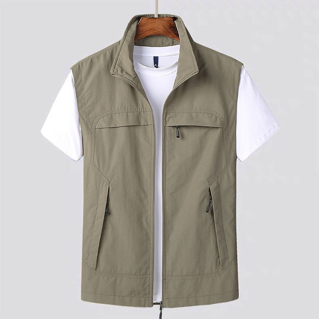 Weste mit Stehkragen und Reißverschluss – Atmungsaktiv & schnelltrocknend