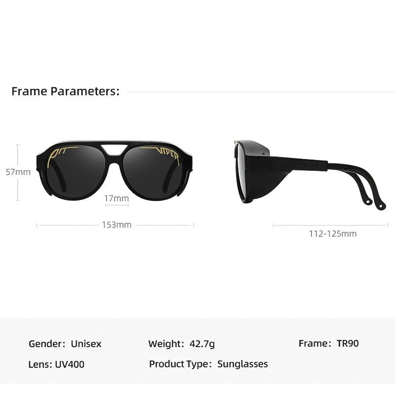 Winddichte Motorrad-Sonnenbrille UV400 im Viper-Stil