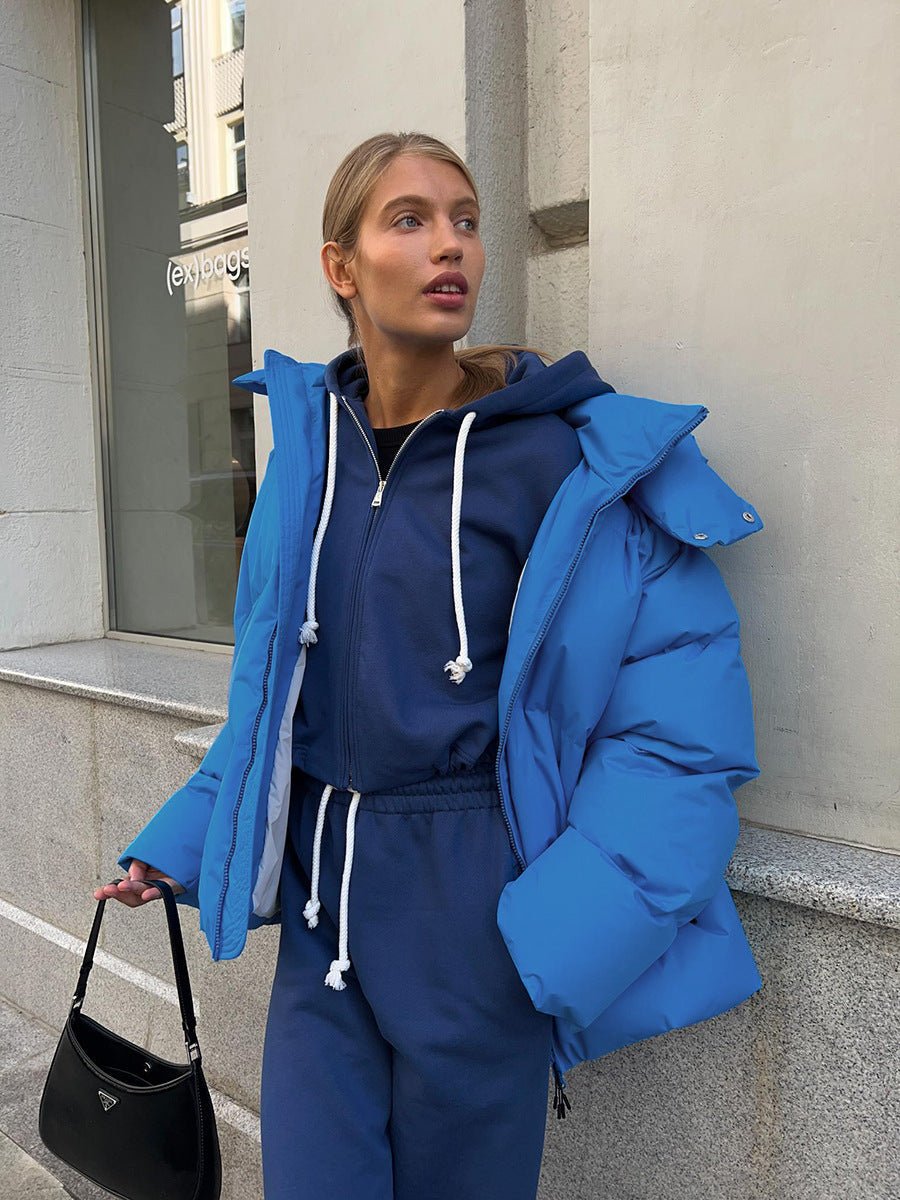 Winter-Pufferjacke mit Kapuze für Damen