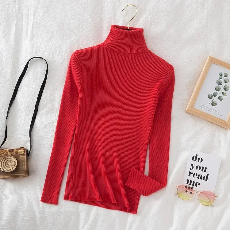 Winterfester Rollkragenpullover für Damen | Weicher Strickpullover in Kaschmir-Optik