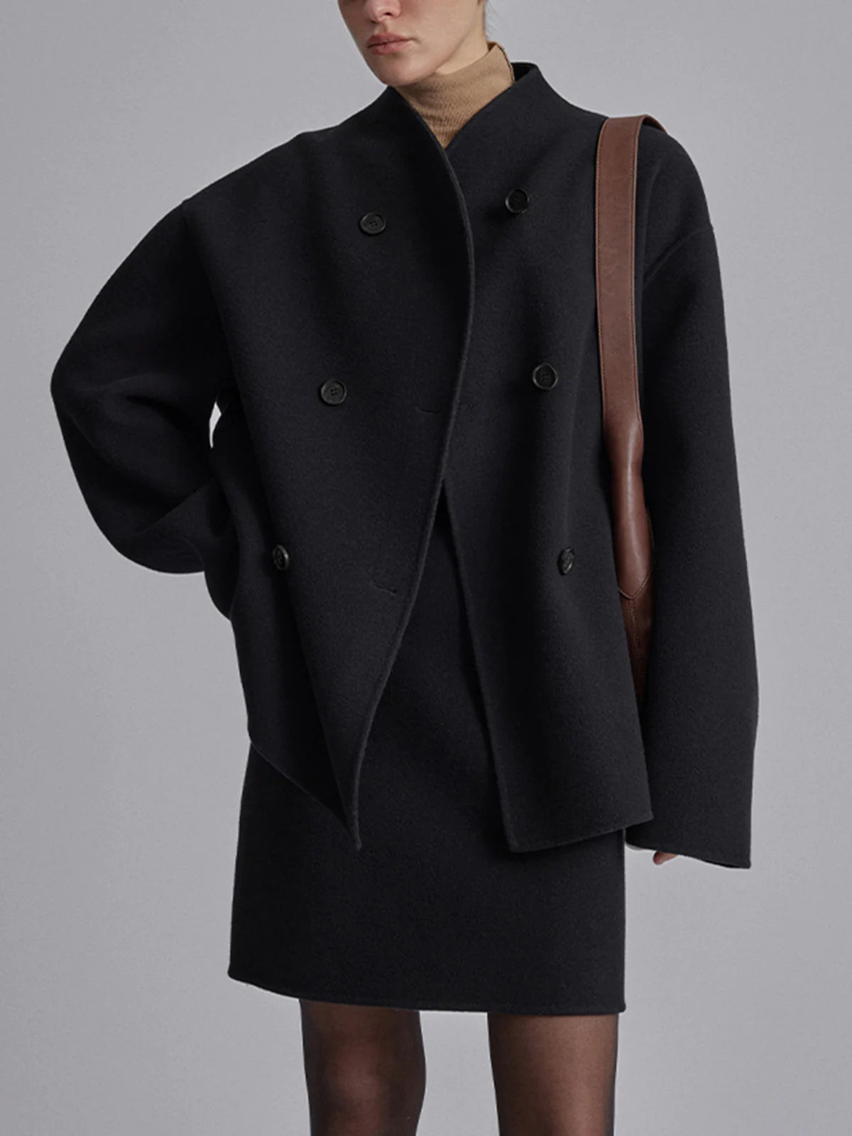 Zweireihige Caban-Jacke für Damen