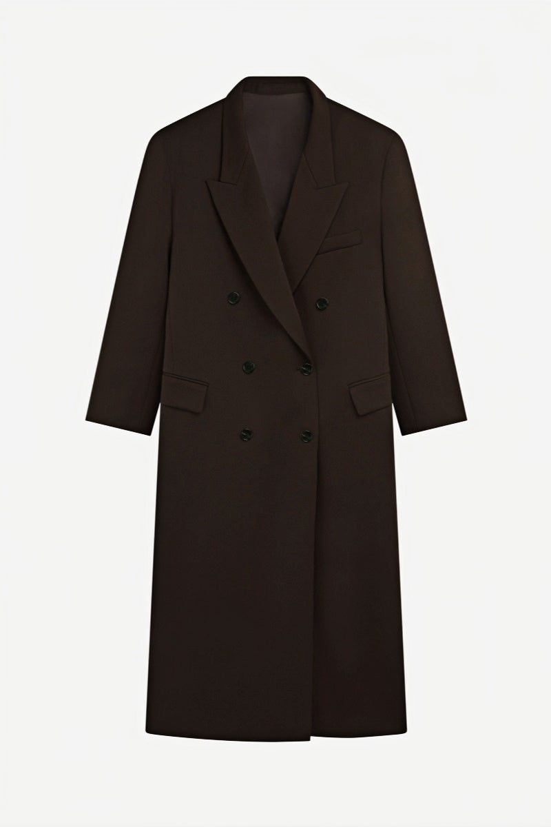 Zweireihiger Oversized-Langmantel für Damen