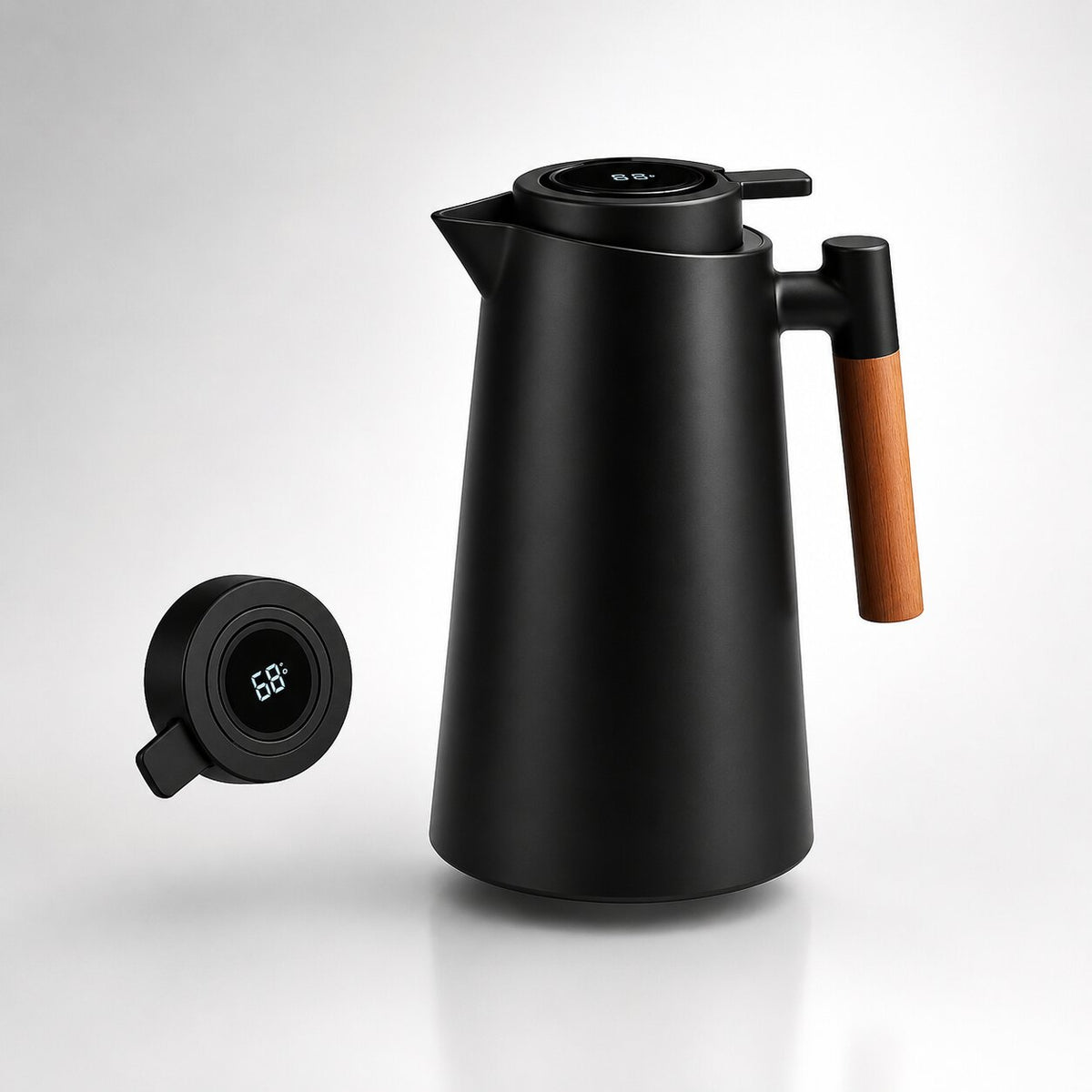 1-Liter-Thermoskanne Mit Temperaturanzeige – hält Kaffee und Tee stundenlang warm