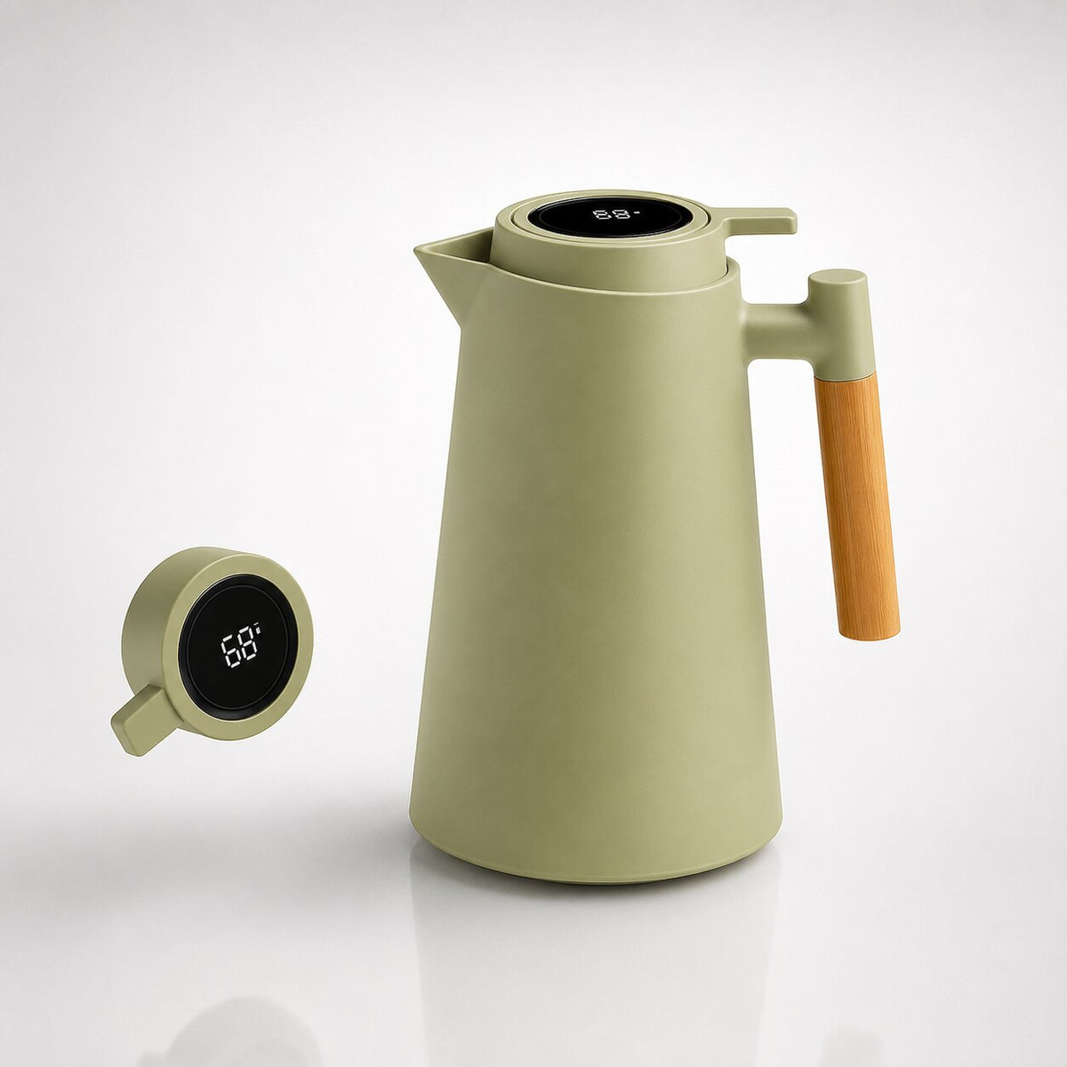 1-Liter-Thermoskanne Mit Temperaturanzeige – hält Kaffee und Tee stundenlang warm