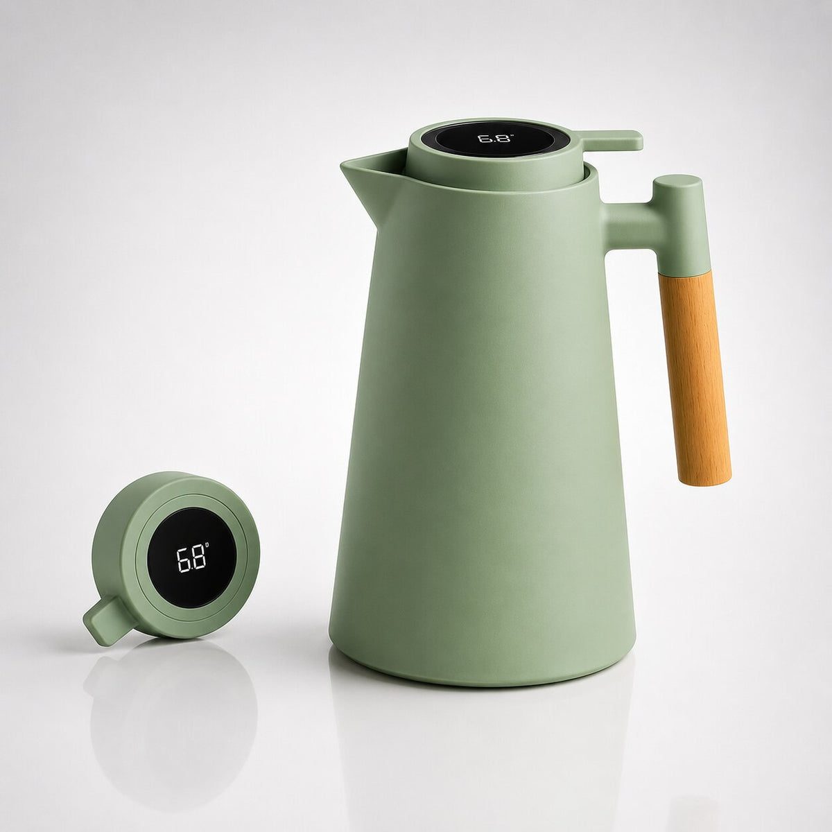 1-Liter-Thermoskanne Mit Temperaturanzeige – hält Kaffee und Tee stundenlang warm