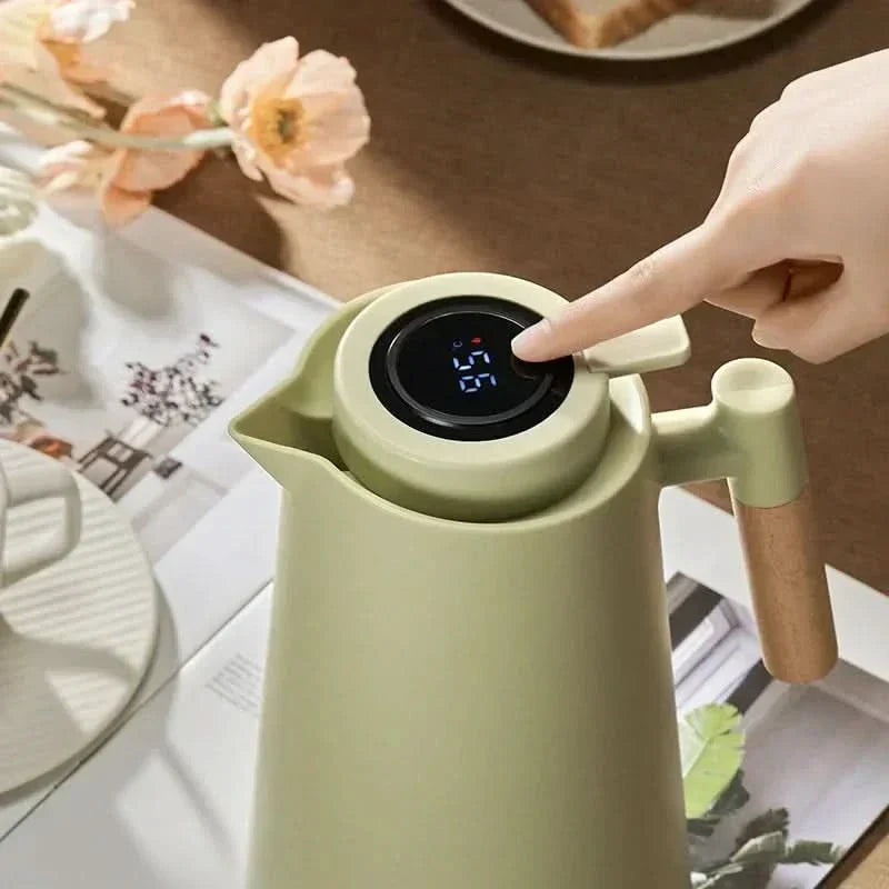 1-Liter-Thermoskanne Mit Temperaturanzeige – hält Kaffee und Tee stundenlang warm