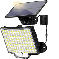 106-LED-Solar-Außenleuchte mit Bewegungsmelder