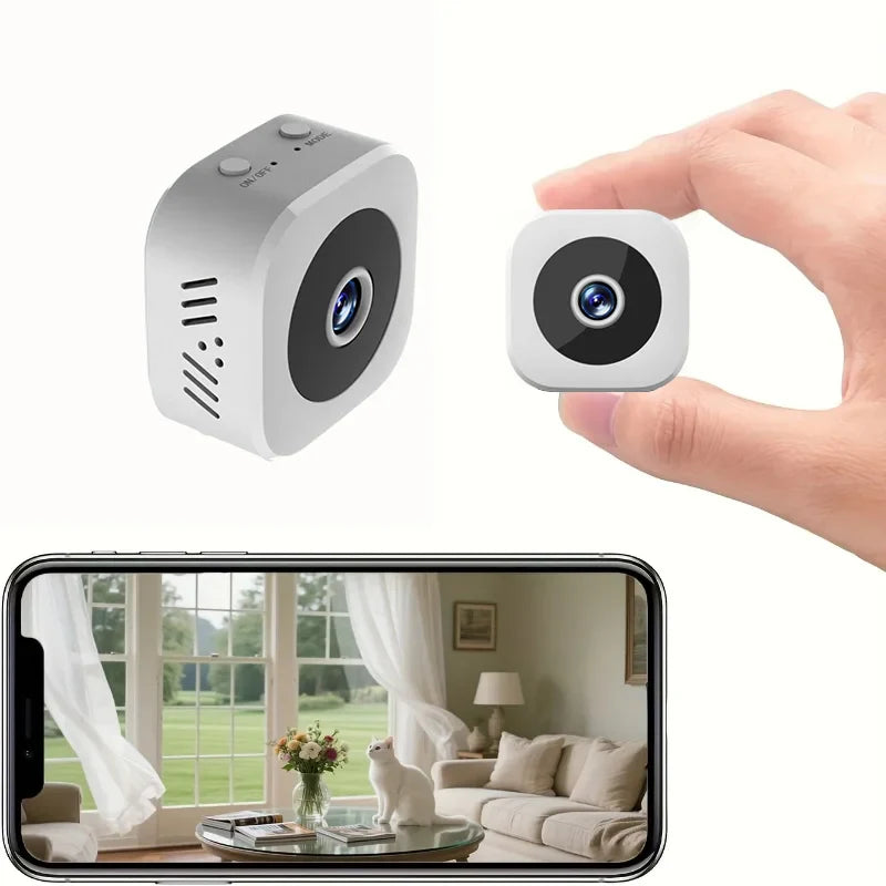1080P Mini-Sicherheitskamera mit WLAN und Nachtsicht – Kabellose Überwachung mit Bewegungserkennung