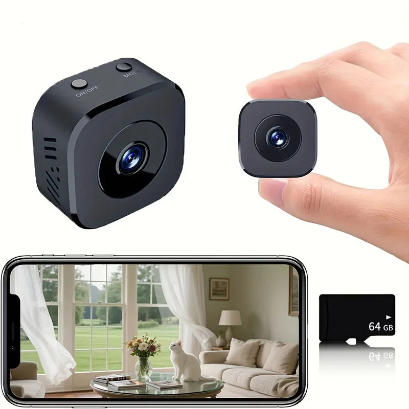 1080P Mini-Sicherheitskamera mit WLAN und Nachtsicht – Kabellose Überwachung mit Bewegungserkennung