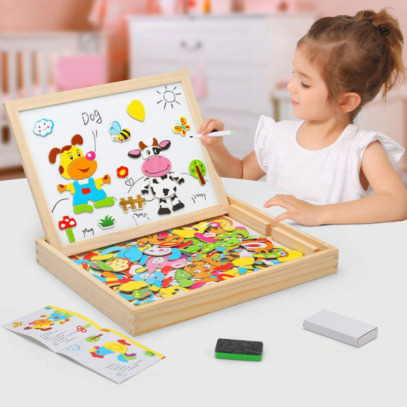 2-In-1 Montessori-Zeichenbrett – Kreatives Lernen & wiederverwendbares Zeichenset für Kinder