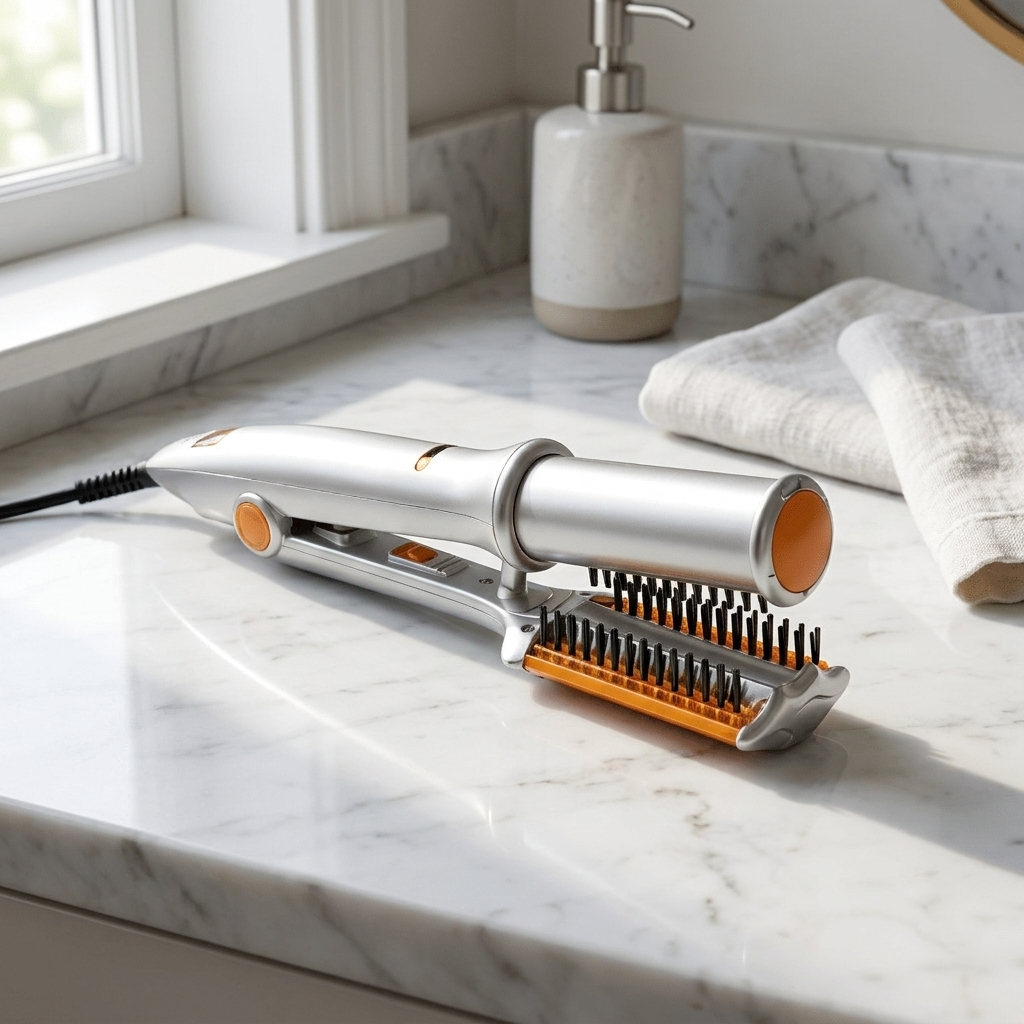 2-In-1 rotierende Haarbürste - Styling & Glätten - Wiederaufladbares Design