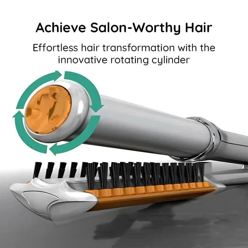2-In-1 rotierende Haarbürste - Styling & Glätten - Wiederaufladbares Design