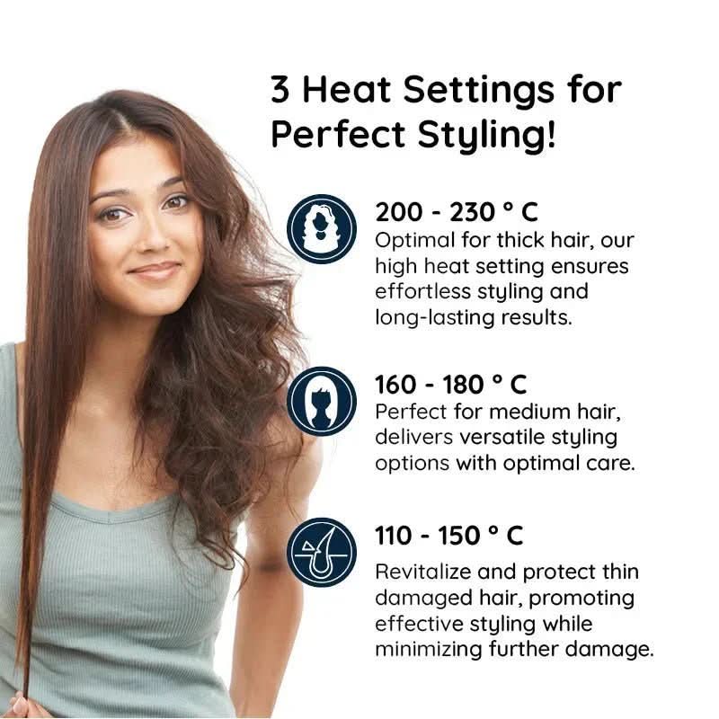 2-In-1 rotierende Haarbürste - Styling & Glätten - Wiederaufladbares Design