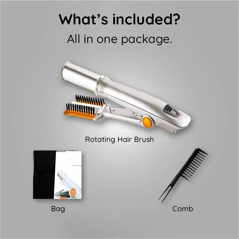 2-In-1 rotierende Haarbürste - Styling & Glätten - Wiederaufladbares Design