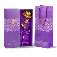 24-Karat-vergoldete Rose in Geschenkbox zu Weihnachten