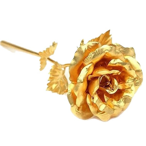 24-Karat-vergoldete Rose in Geschenkbox zu Weihnachten