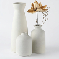 3-teiliges Keramikvasen-Set im erdigen Stil