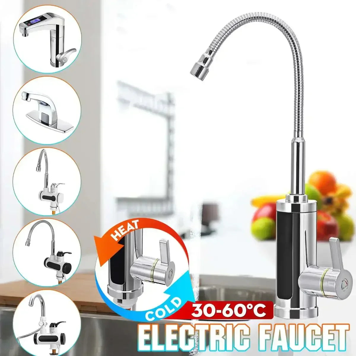 3000W elektrischer Küchenwasserhahn mit Sofort-Warmwasser