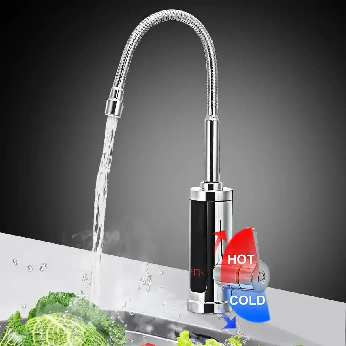 3000W elektrischer Küchenwasserhahn mit Sofort-Warmwasser