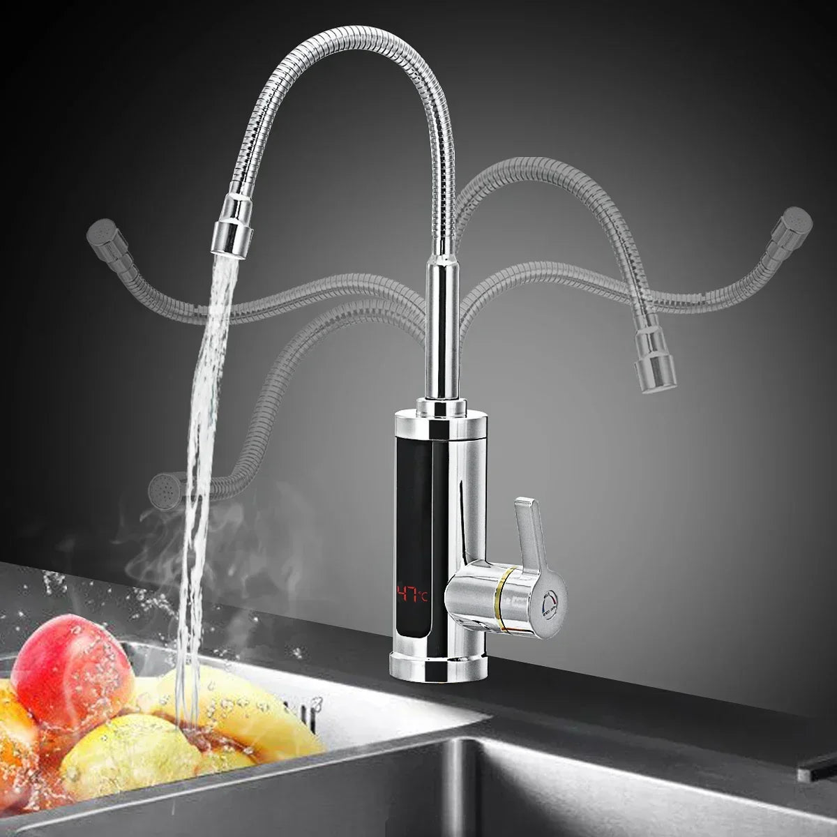 3000W elektrischer Küchenwasserhahn mit Sofort-Warmwasser