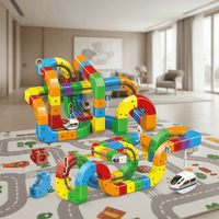 3D-Eisenbahn-Bausatz Für Kinder mit wiederaufladbarer Lokomotive