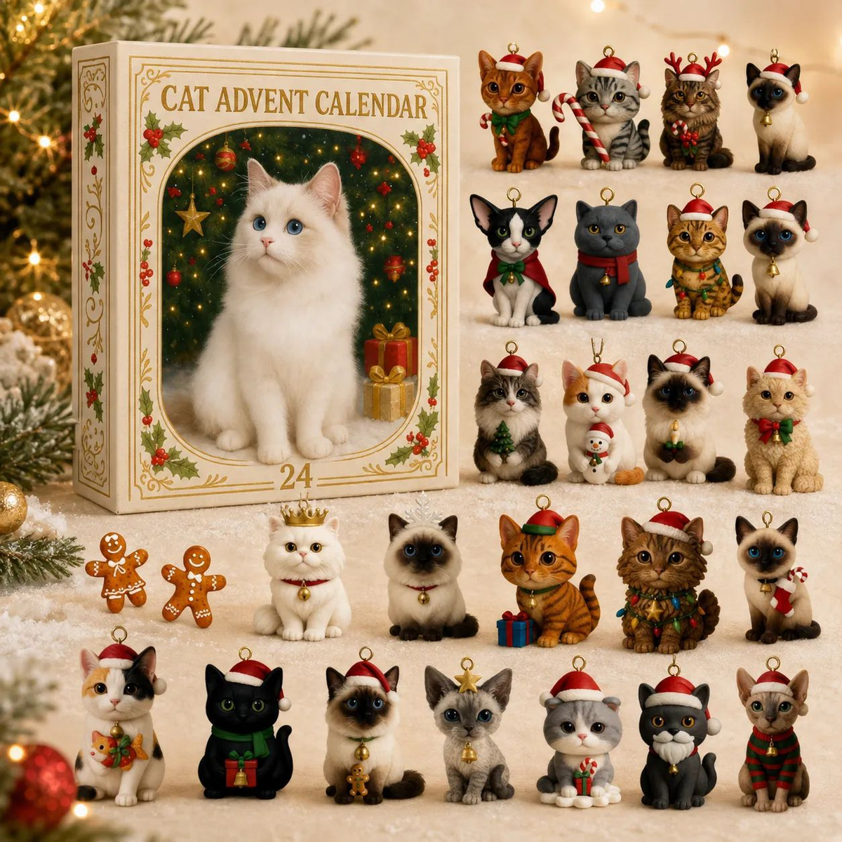 3D-Katzen-Adventskalender – Countdown für die Weihnachtszeit