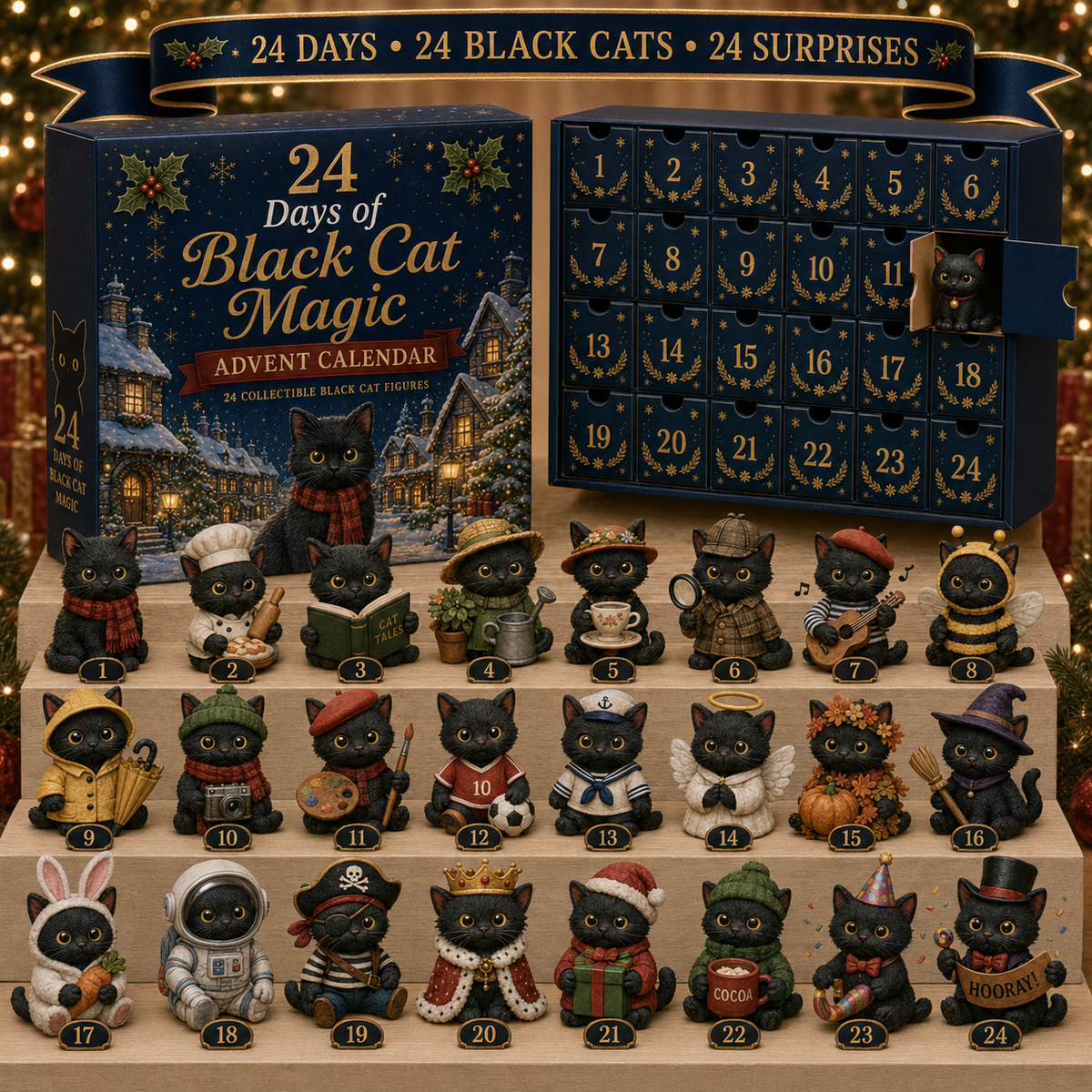 3D-Katzen-Adventskalender – Countdown für die Weihnachtszeit